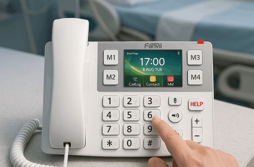 El teléfono IP Wi-Fi Vozell® con botones Braille grandes: revolucionando la comunicación en entornos sanitarios