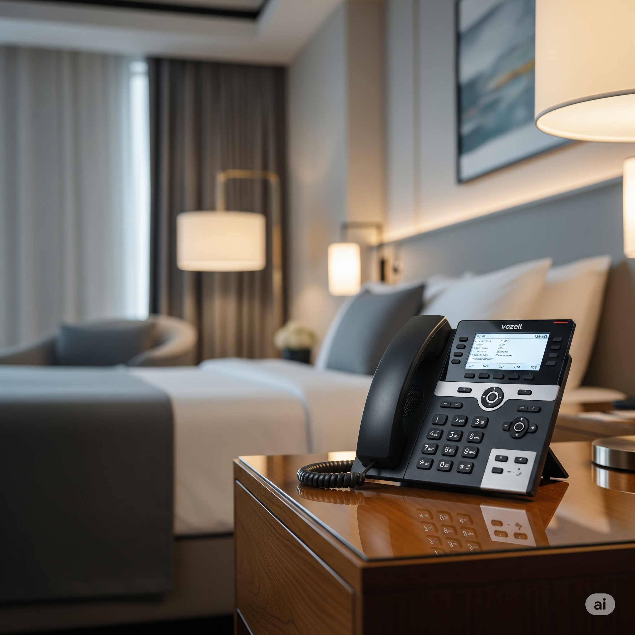 Eleve la Experiencia del Huésped con el Teléfono IP WiFi Vozell® H5W para Hotelería Conectividad de Vanguardia y Diseño Premium