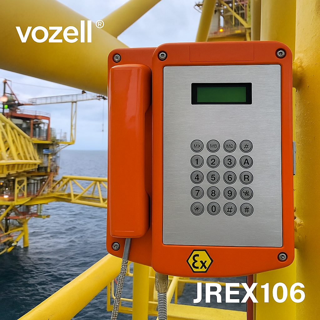 JREX106 Teléfono VoIP a prueba de explosiones Comunicación segura en zonas peligrosas