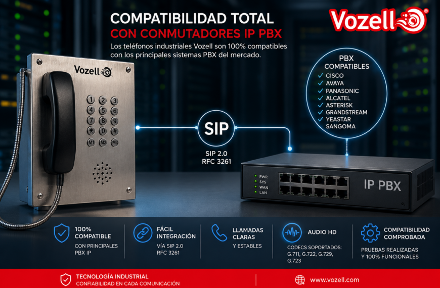 PBX compatibles con Vozell